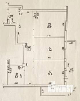 2-к квартира, вторичка, 77м2, 4/22 этаж