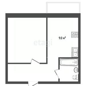 1-к квартира, вторичка, 38м2, 4/16 этаж