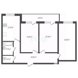 3-к квартира, вторичка, 110м2, 21/21 этаж