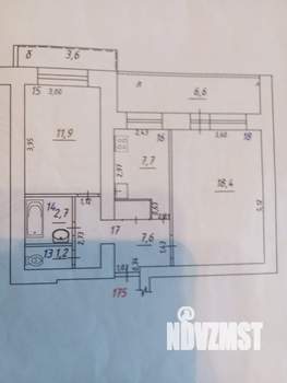 2-к квартира, вторичка, 59м2, 9/9 этаж