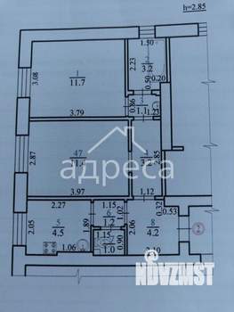 2-к квартира, вторичка, 42м2, 1/2 этаж