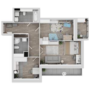 2-к квартира, вторичка, 76м2, 10/22 этаж