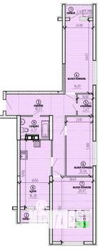 3-к квартира, сданный дом, 94м2, 15/25 этаж