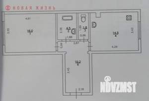1-к квартира, вторичка, 47м2, 1/3 этаж