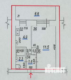 1-к квартира, вторичка, 21м2, 7/9 этаж