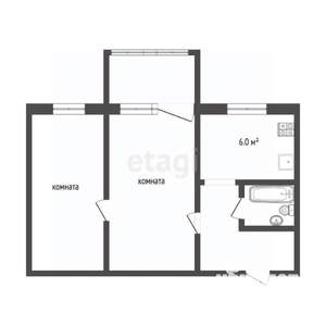 2-к квартира, вторичка, 44м2, 3/5 этаж