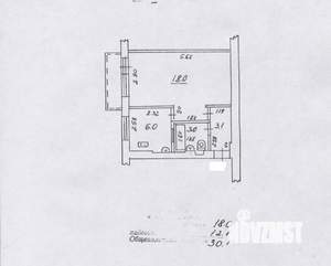 1-к квартира, вторичка, 30м2, 5/5 этаж