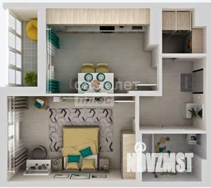 1-к квартира, вторичка, 41м2, 9/25 этаж