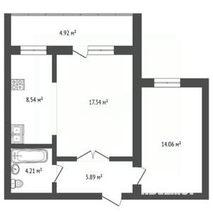 2-к квартира, вторичка, 55м2, 10/10 этаж