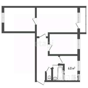 3-к квартира, вторичка, 59м2, 5/5 этаж