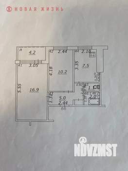 2-к квартира, вторичка, 50м2, 6/9 этаж
