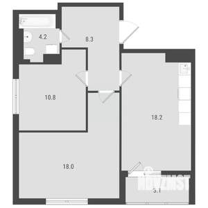 2-к квартира, вторичка, 61м2, 15/19 этаж