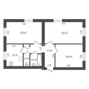 3-к квартира, вторичка, 73м2, 1/4 этаж