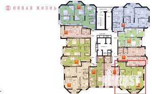 2-к квартира, строящийся дом, 64м2, 4/23 этаж