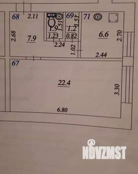 1-к квартира, вторичка, 40м2, 4/9 этаж