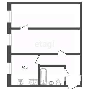 2-к квартира, вторичка, 44м2, 5/5 этаж
