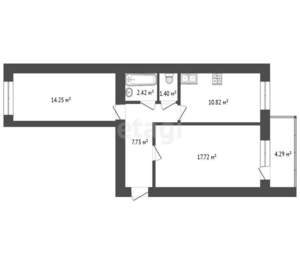 2-к квартира, вторичка, 59м2, 15/16 этаж