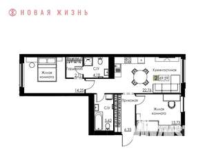 2-к квартира, вторичка, 70м2, 2/8 этаж