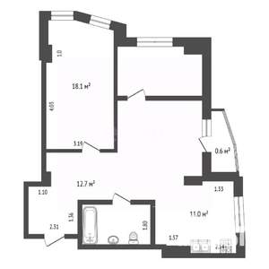 3-к квартира, вторичка, 70м2, 10/24 этаж