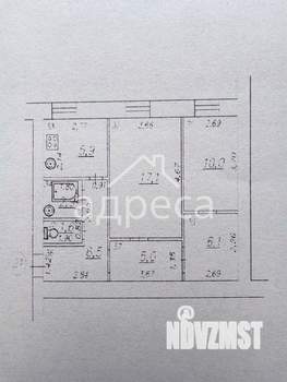 3-к квартира, вторичка, 55м2, 3/5 этаж