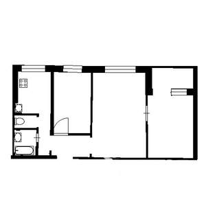 3-к квартира, вторичка, 56м2, 1/9 этаж