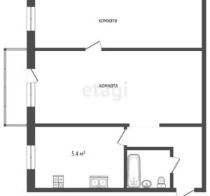 2-к квартира, вторичка, 44м2, 3/5 этаж