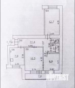 3-к квартира, вторичка, 67м2, 7/9 этаж