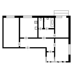 3-к квартира, вторичка, 74м2, 3/12 этаж