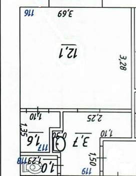 1-к квартира, вторичка, 18м2, 4/5 этаж