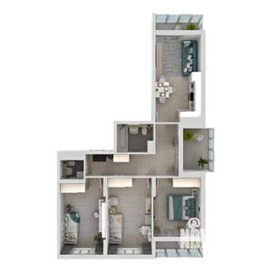 3-к квартира, вторичка, 79м2, 24/24 этаж