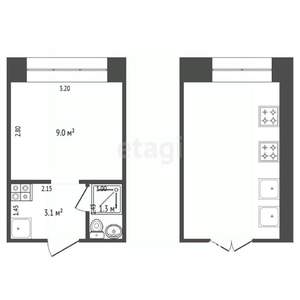 Студия квартира, вторичка, 14м2, 4/5 этаж