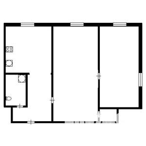 2-к квартира, вторичка, 42м2, 1/4 этаж