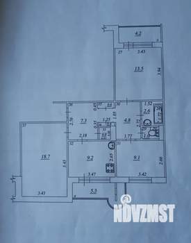 3-к квартира, вторичка, 78м2, 1/9 этаж