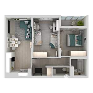 2-к квартира, вторичка, 56м2, 20/24 этаж