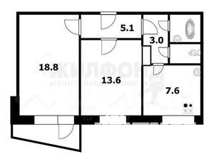 2-к квартира, вторичка, 53м2, 3/11 этаж