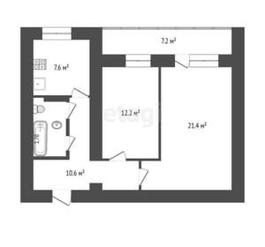 2-к квартира, вторичка, 63м2, 8/16 этаж