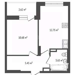 1-к квартира, вторичка, 35м2, 11/24 этаж