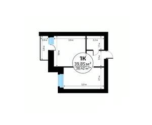 1-к квартира, вторичка, 40м2, 4/18 этаж
