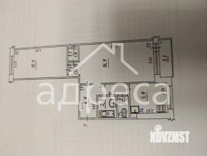 2-к квартира, вторичка, 44м2, 3/5 этаж