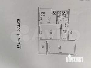 2-к квартира, вторичка, 44м2, 4/9 этаж