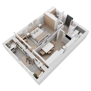 1-к квартира, вторичка, 53м2, 4/8 этаж