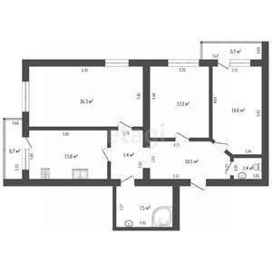 3-к квартира, вторичка, 101м2, 7/16 этаж