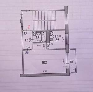 1-к квартира, вторичка, 30м2, 2/5 этаж