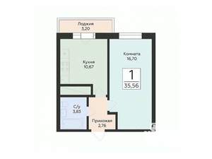 1-к квартира, вторичка, 36м2, 8/24 этаж