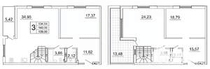 2-к квартира, строящийся дом, 154м2, 26/27 этаж