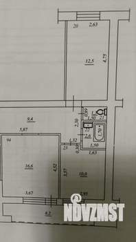 2-к квартира, вторичка, 56м2, 1/9 этаж