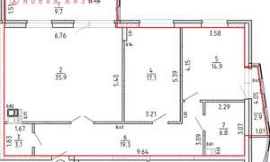 3-к квартира, сданный дом, 109м2, 11/16 этаж