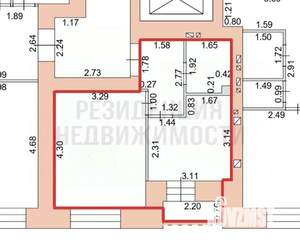 1-к квартира, вторичка, 30м2, 9/16 этаж