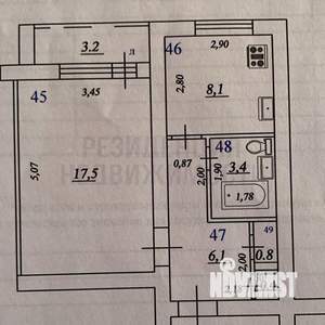 1-к квартира, вторичка, 39м2, 5/9 этаж