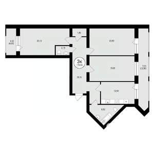 3-к квартира, вторичка, 110м2, 7/8 этаж